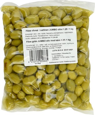 Filos vihreä oliivi 1,25/1 kg jumbo Krei